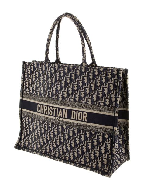 christian dior book tote oblique canvas|christian dior large tote bag.